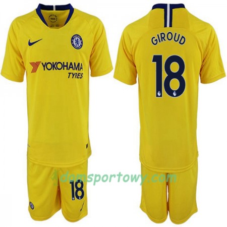 Koszulka Chelsea Olivier Giroud 18 Dziecięcy Wyjazdowe Koszulki Piłkarskie 2018-2019 Krótki Rękaw